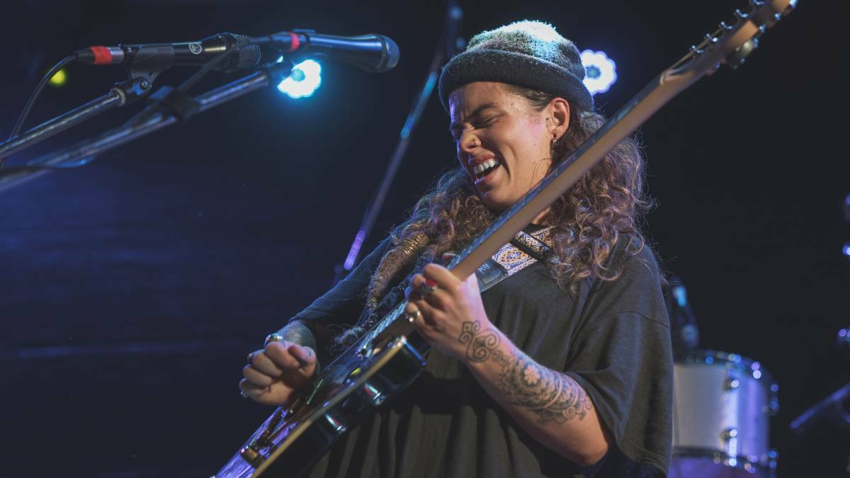 Huge act: Ocean Rhythms headliner Tash Sultana was a huge drawcard to the event. Tash Sultana was placed at number three in triple j's Hottest 100 for 2016 and has recently returned from a tour in the US. Photo: Joshua Sgarano. 