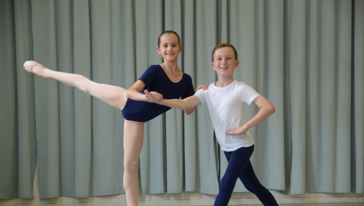 Talented dancers: Andrea Rowsell Academy of Dance students Jasinta Birchall and Wil Hellstedt have been accepted into The Australian Ballet School International/Interstate Training Programme (ITP). Photo: Scott Calvin. 