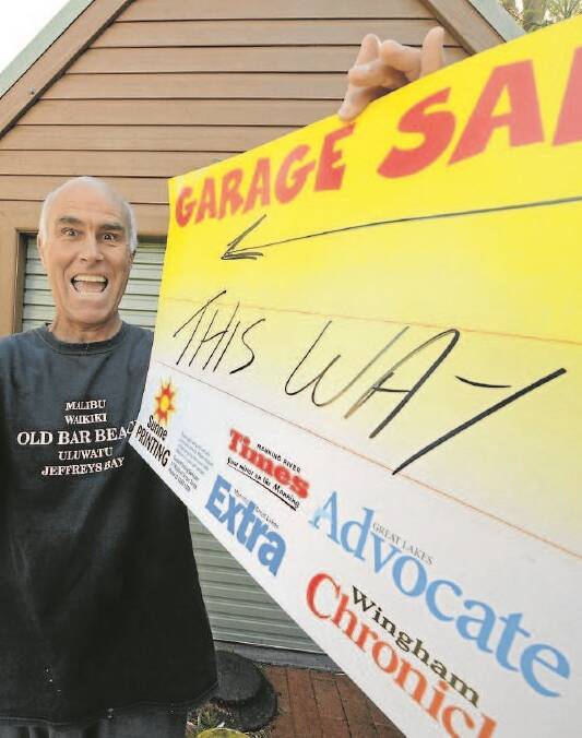 Get excited: GARAGE SALES R US organiser Chris Rowsell is gearing up for the 10th run of the event on September 3. 