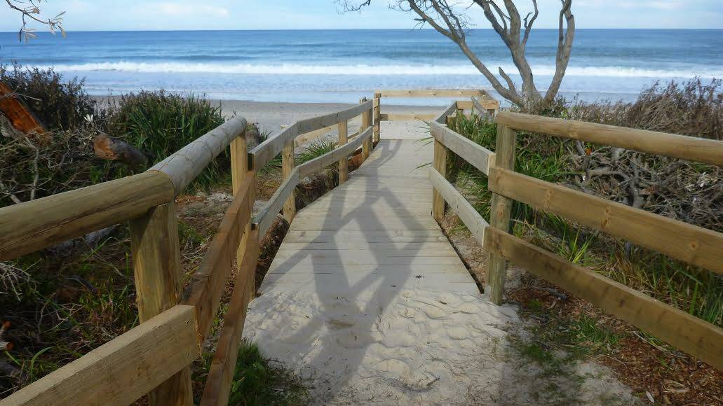 Two new stairways have dramatically improved beach access at Old Bar. 