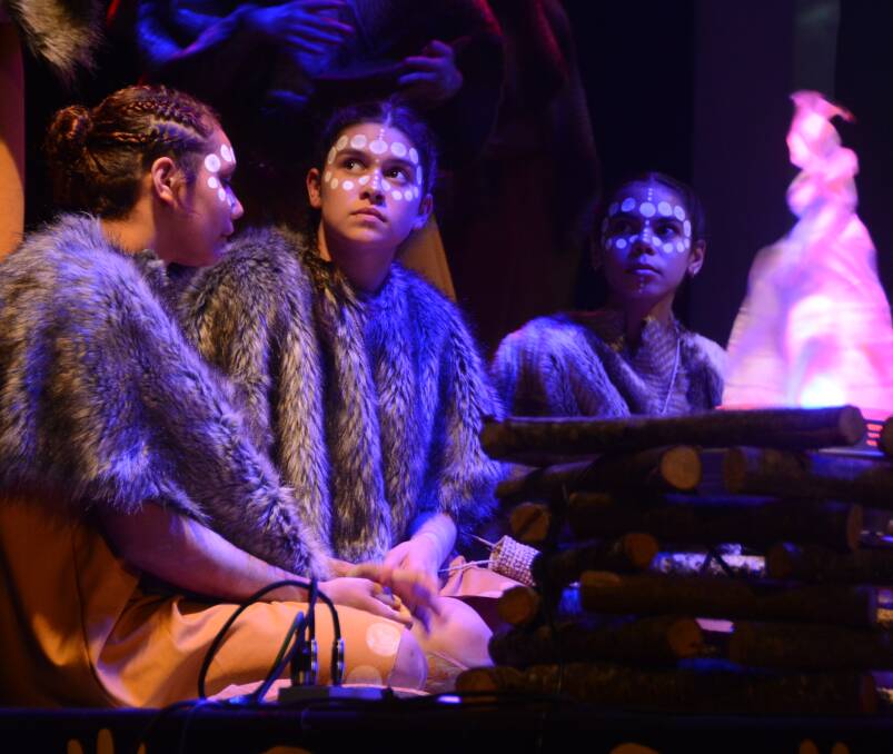 Faith Saunders in Girambit Wanggaliyn (Taree High School girls). Principal Allison Alliston said the audience were impressed at the energy from all performances.

