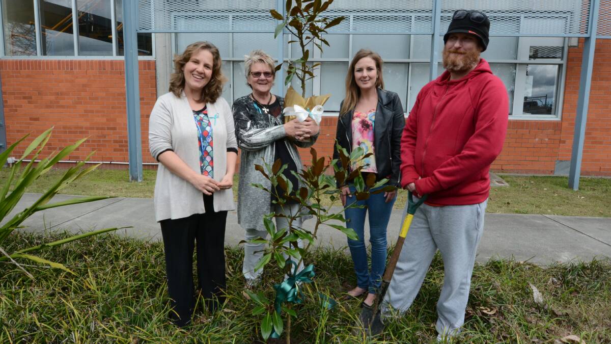 A magnolia tree was planted at Taree TAFE to mark the significance of the Day of Action Against Sexual Assault. 