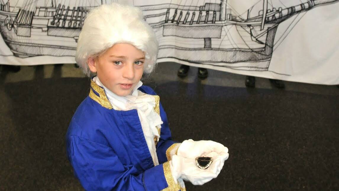 A shoe buckle is among the items belonging to Captain Cook that will be visiting Taree primary schools. 