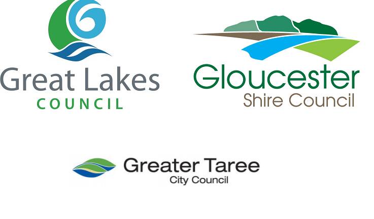 The logos of the former local government areas. 