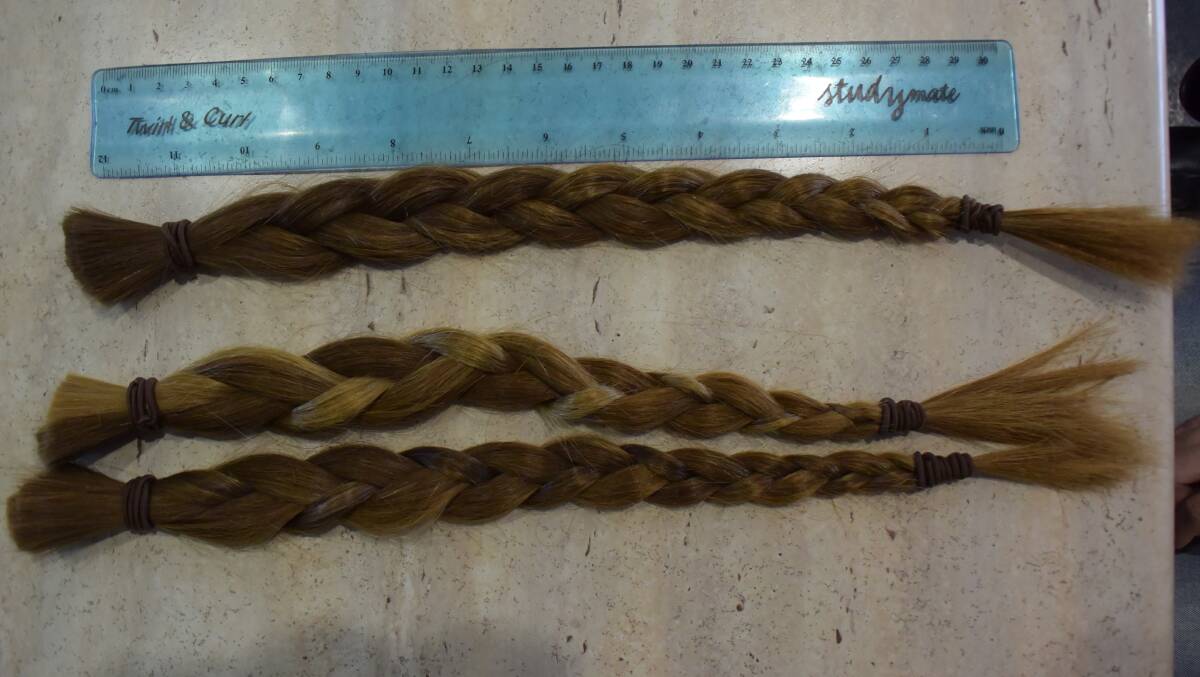 More than 30cm was cut from Erin's hair. 