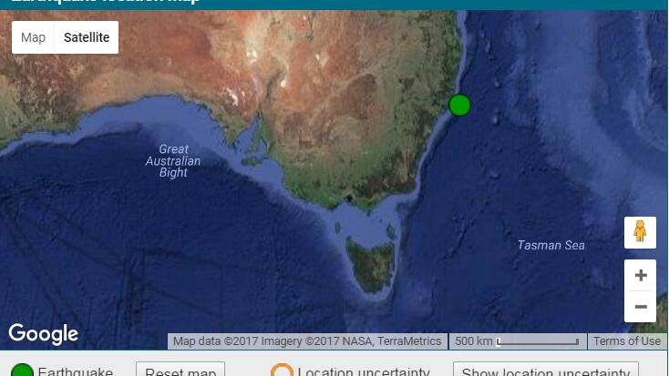 Offshore earthquake at Forster causes tremor