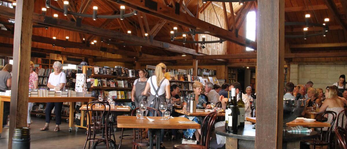 ATMOSPHERE: Restaurant diners can browse the bookshelves at the same time.