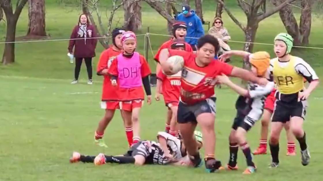 A nine-year-old Rugby League player has dominated a recent tournament in Canberra. Source: Facebook/Moroni Martin