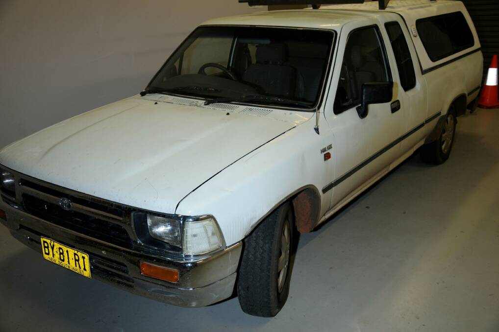 HAVE YOU SEEN THIS VEHICLE?: Police have released this picture of a white Toyota 2WD spacecab Hilux. Anyone who saw it between Sunday and Wednesday is urged to contact police.
