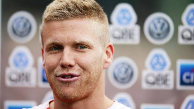 Dan Hannebery tripped over a fence. Photo: Getty Images


