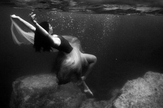 Part of Sylvia Liber's photographic essay featuring local dancer Olivia Mitchell at Bass Point.