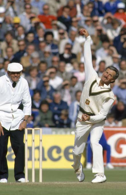 Newcastle leg-spinner Bob Holland in action during Australia's Ashes tour of England in 1985.