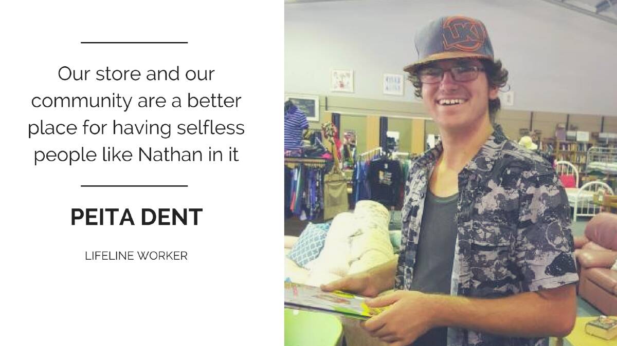 Nathan Dillon, who celebrated his 23rd birthday earlier this week, also is celebrated by his work-mates for his outstanding customer service at Forster's Lifeline store.