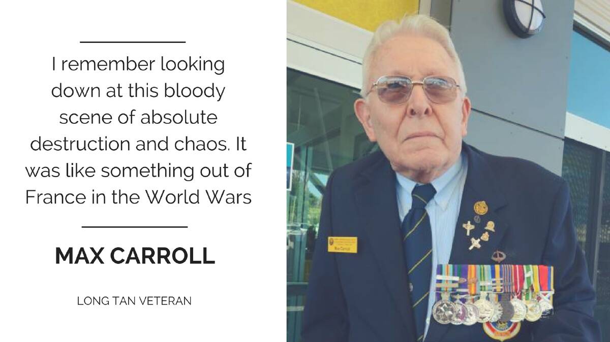 Max Carroll was an operations officer for 5RAR. "We were a bit twitchy, put it that way," he said of Australian forces ahead of the battle of Long Tan.