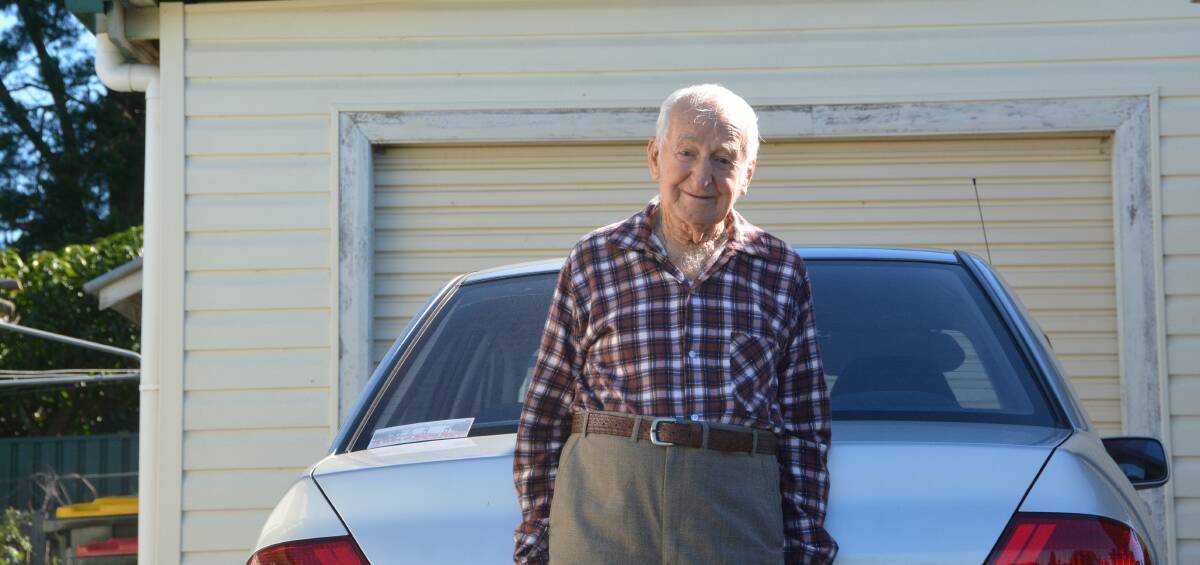 Still driving: George Weiley first got his licence more than 70 years ago. The 98-year-old had it renewed last week. Photo: Lachlan Leeming