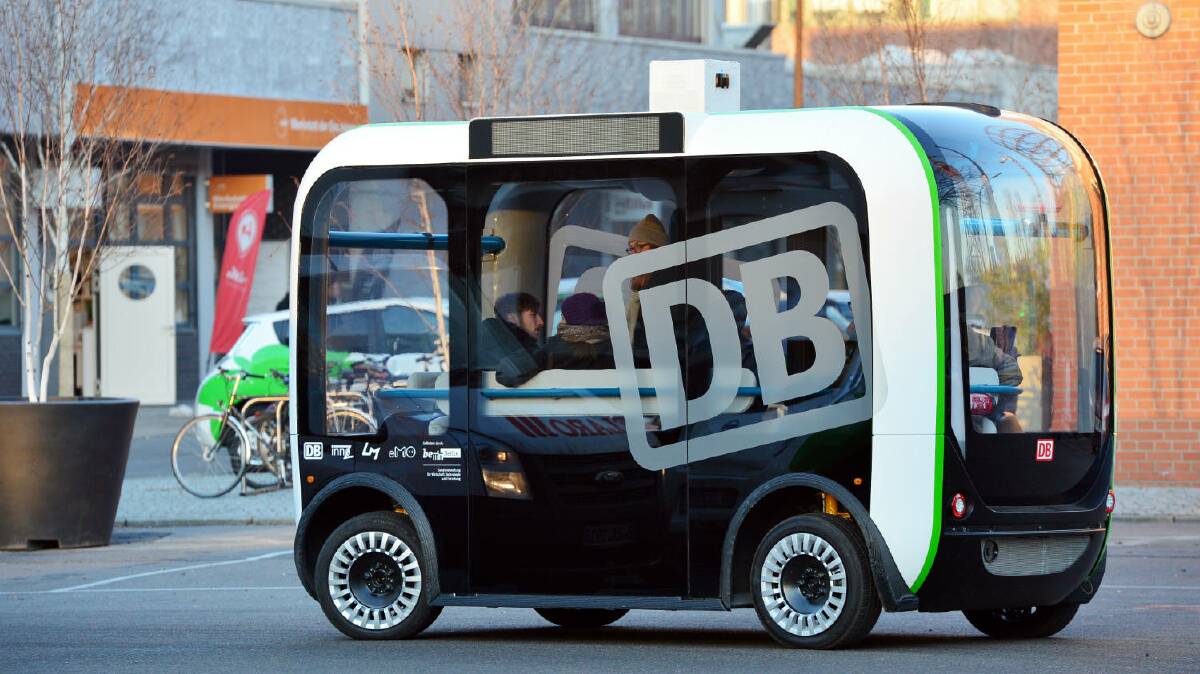 An Olli driverless bus such as this one could operate in a trial at the University of Newcastle next year.