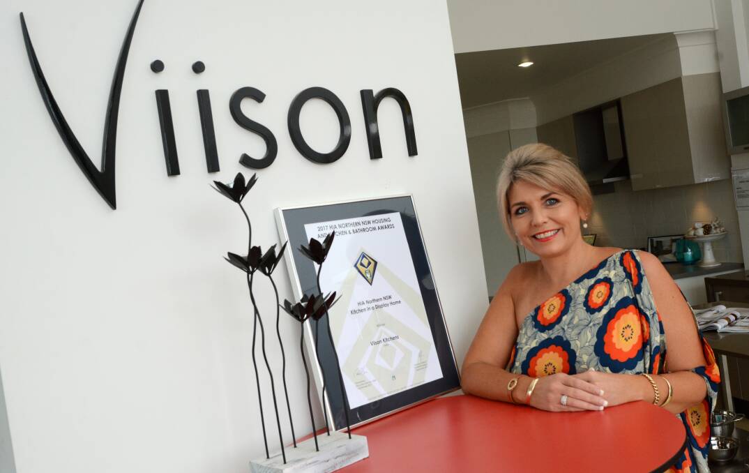 Winning design: Viison Kitchen's Melinda Oirbans designed the award winning kitchen for a Sorensen and Caldon Builder's display home in Port Macquarie. Viison worked closely with local businesses on the project.
