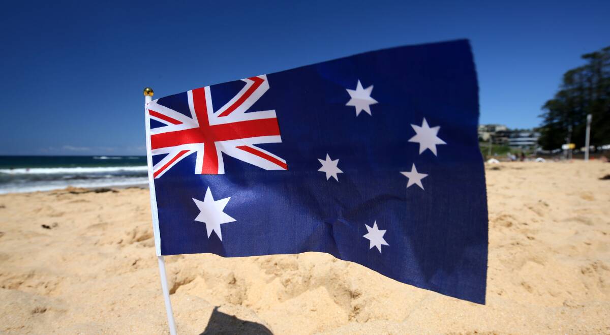AUSTRALIAN FLAG: The Australian flag can be considered to consist of three main elements: the Union jack, the Southern Cross and the The Commonwealth Star or Star of Federation.