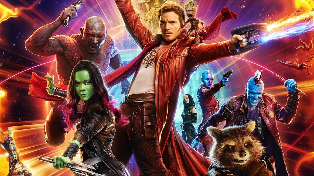 Misfit aliens return: Gamora (Zoe Saldana), Nebula (Karen Gillan), Star-Lord/Peter Quill (Chris Pratt), Drax (Dave Bautista) and Rocket (voiced by Bradley Cooper) are back.