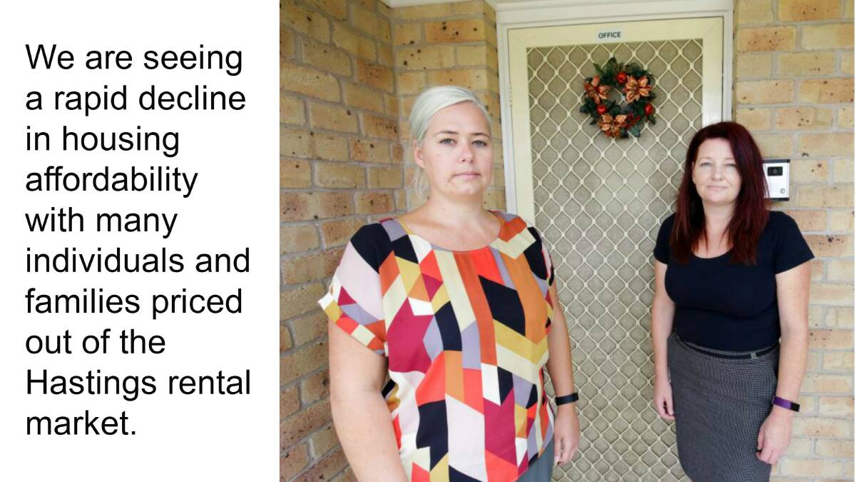 St Vincent de Paul Society NSW Support Services, McCosker House case worker Chantal Kruger-Shoesmith and service manager Carla Wilson. CLICK THE PHOTO TO READ THE FULL STORY