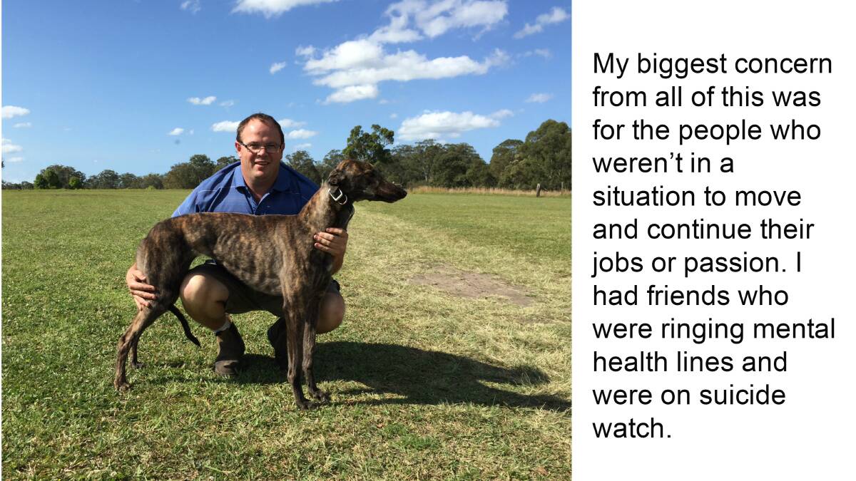 Kempsey greyhound trainer Nathan Goodwin is glad the New South Wales government has overturned the racing ban. CLICK THE PHOTO TO READ THE FULL STORY