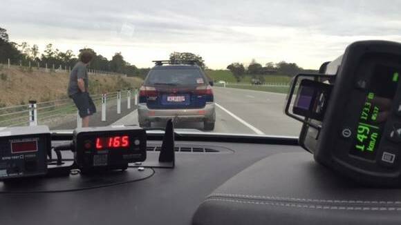 Just 48 hours after the Nambucca to Urunga section was opened, highway patrol clocked the green p-plater travelling at 149km/h in the 100km/h speed zone.  Click the photo for the full story.