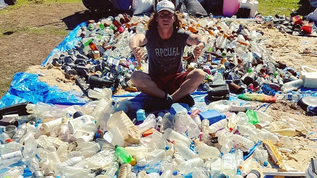 Tina Gogerly teamed up with @walkawaydave recently for a rubbish clean marathon on the beaches at Seal Rocks through to Hawkes Nest.