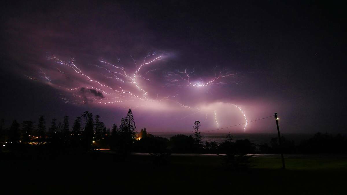 There's the possibility of thunderstorms on the Mid North Coast on New Year's Eve.  This photo of the Christmas Eve storm over Port Macquarie comes courtesy of Eyes About Australia 