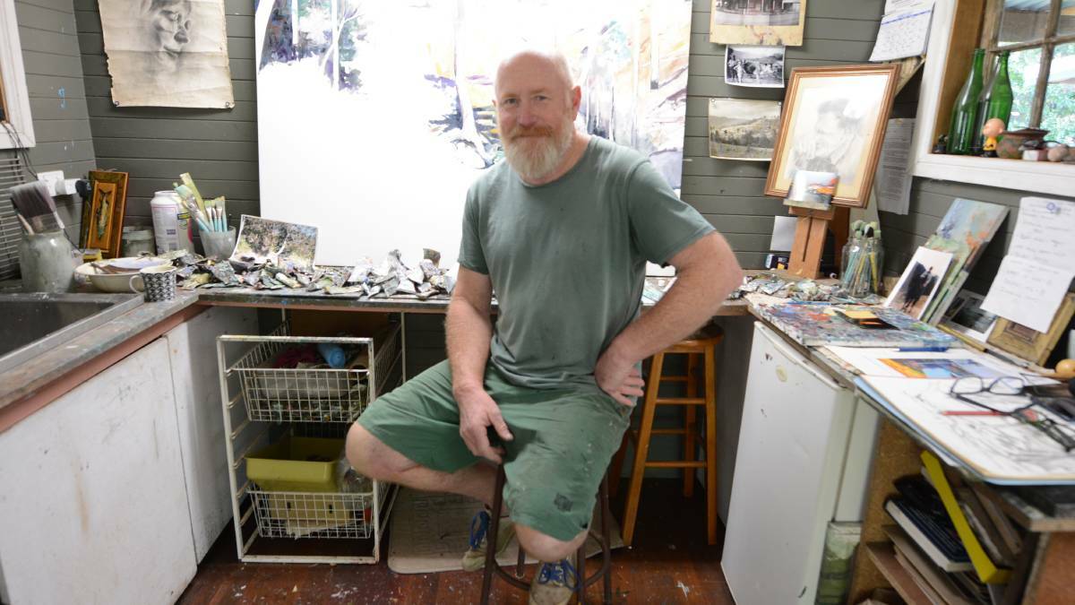 Rod Spicer in his gallery in Tinonee.
