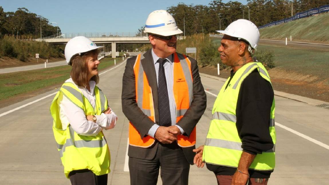 At the official opening of the $780 million Pacific Highway upgrade between Nambucca heads and Urunga. Click the photo for the full story.
