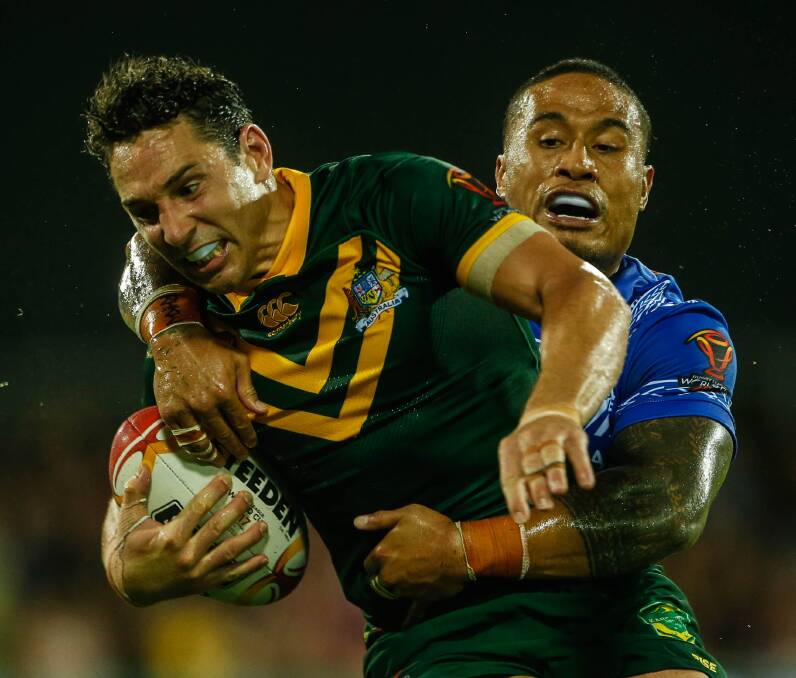 Highlights from the Rugby League World Cup quarter-final match between Australia and Samoa at Darwin Stadium on November 17. Photos: Glenn Campbell/AAP