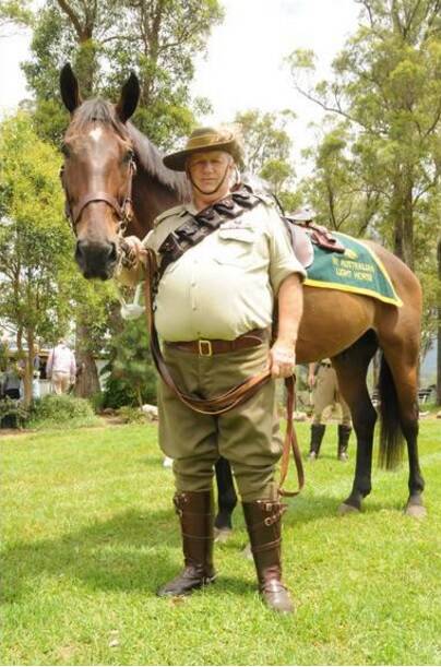 Lest we forget: The General worked with Rodney O'Regan OAM in parades to educate the public about the role of Australian Light Horse regiments in World War I. 