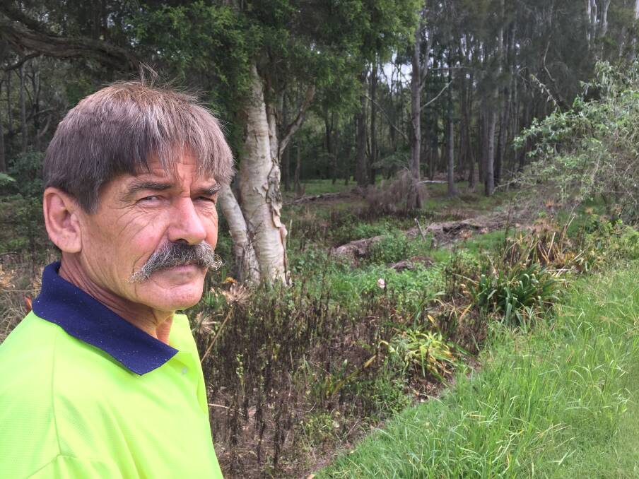 Eddie Rotgans voluntarily worked for around eight years to care for the reserve land that neighboured his home on High Street in Taree.