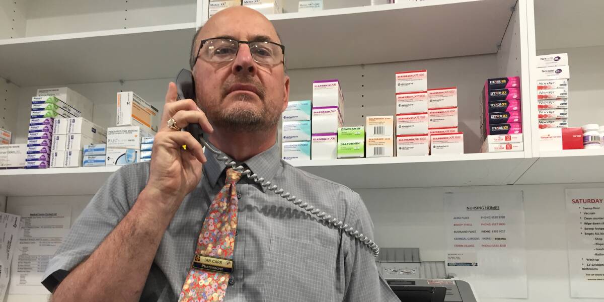 Saxby's Pharmacy owner and pharmacist Ian Carr is fighting to try to restore phone access to his Taree store.