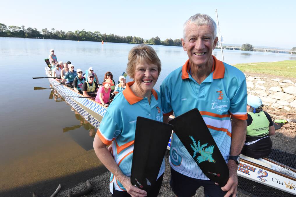 Ten years ago Rhonda and Warren Blanch chose to add dragon boat paddling to their life to give them a shared sporting commitment. Photo: Scott Calvin.