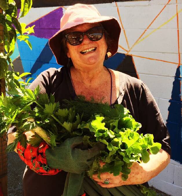 Fresh produce was gifted to Sue Finlayson of Cundletown for volunteering at the second working bee in September.