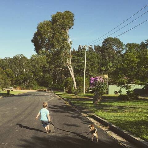 Harvey runs with Will Katsamangos on the first day of coming to live with the Tinonee family.