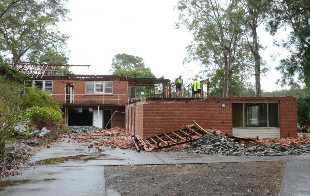 Work in progress: The demolition of Dundaloo Hostel is a milestone moment in the history of Dundaloo Support Services in Taree.