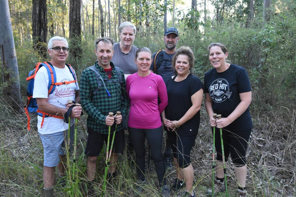 Keen for the Kokoda Challenge: (From left front row) Ian McCarthy, Rod Douglass, Deb Mayers, Donna Wilson and Mel Owen. (Back row from left) Mike Wood and Anthony Drury.
