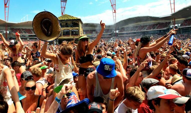 The crowd in the main arena at the Big Day Out in Sydney in 2011. Photo: Edwina Pickles
