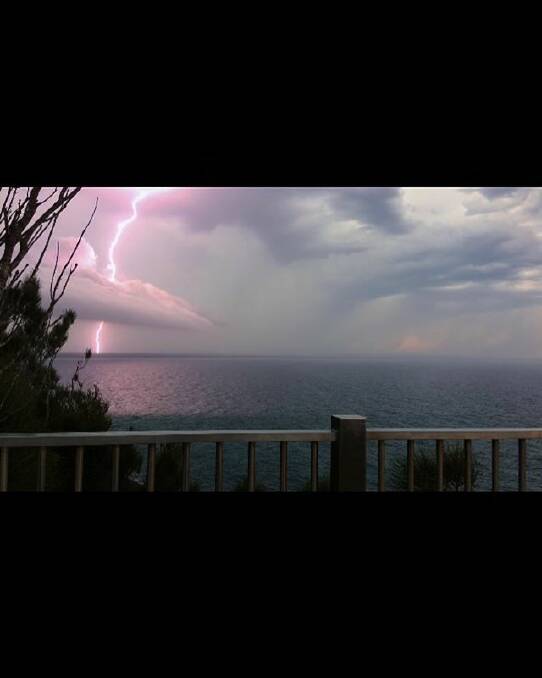 Photo by Samamato from Instagram. Taken from Bennetts Head Lookout at 7.30pm Monday evening. According to Weatherzone, there were 4,400 ground lightning strikes (including sea) within a 50km radius of Cooloogolook. 