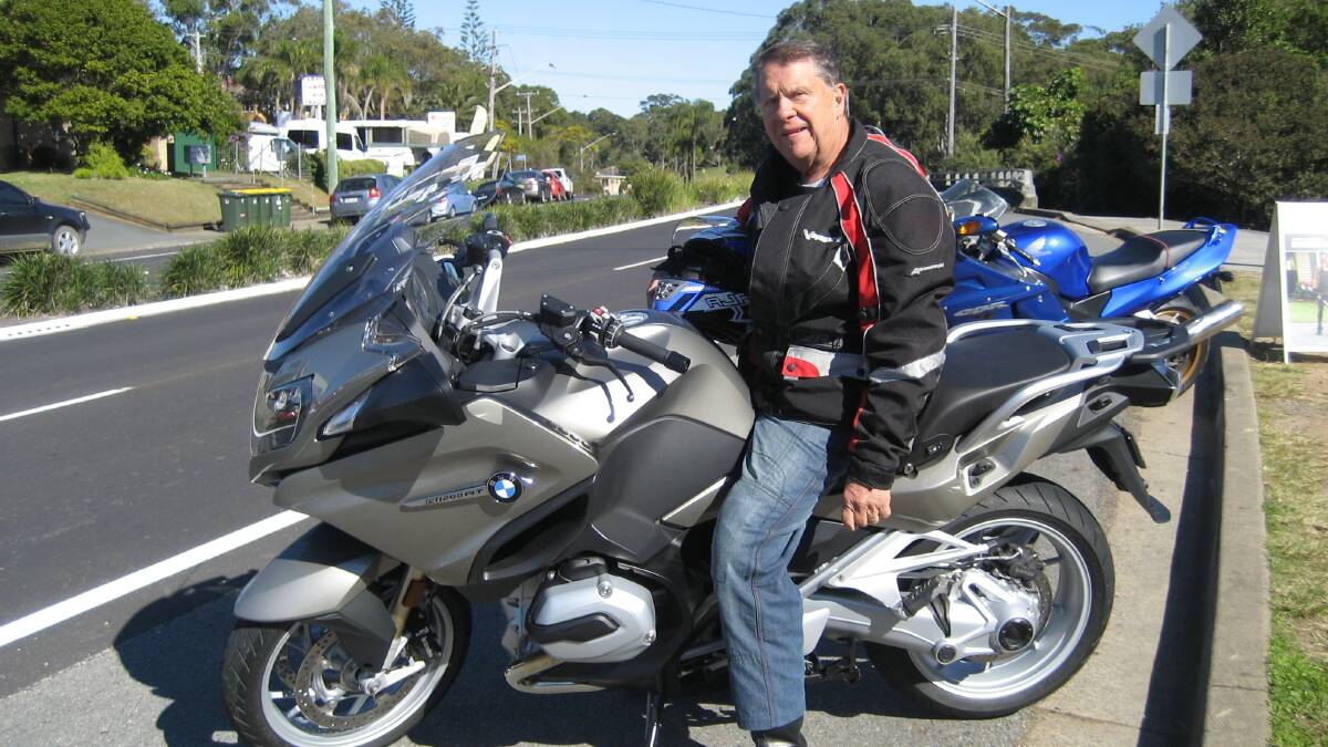 Chris Goodsell with the BMW R1200RT.