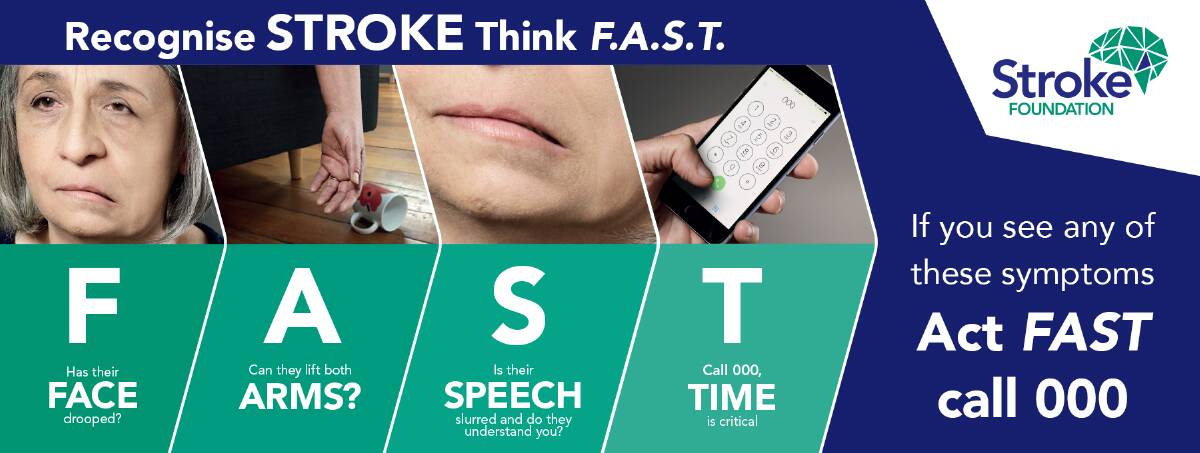 If you suspect somebody is having a stroke, call triple zero (000) straight away.