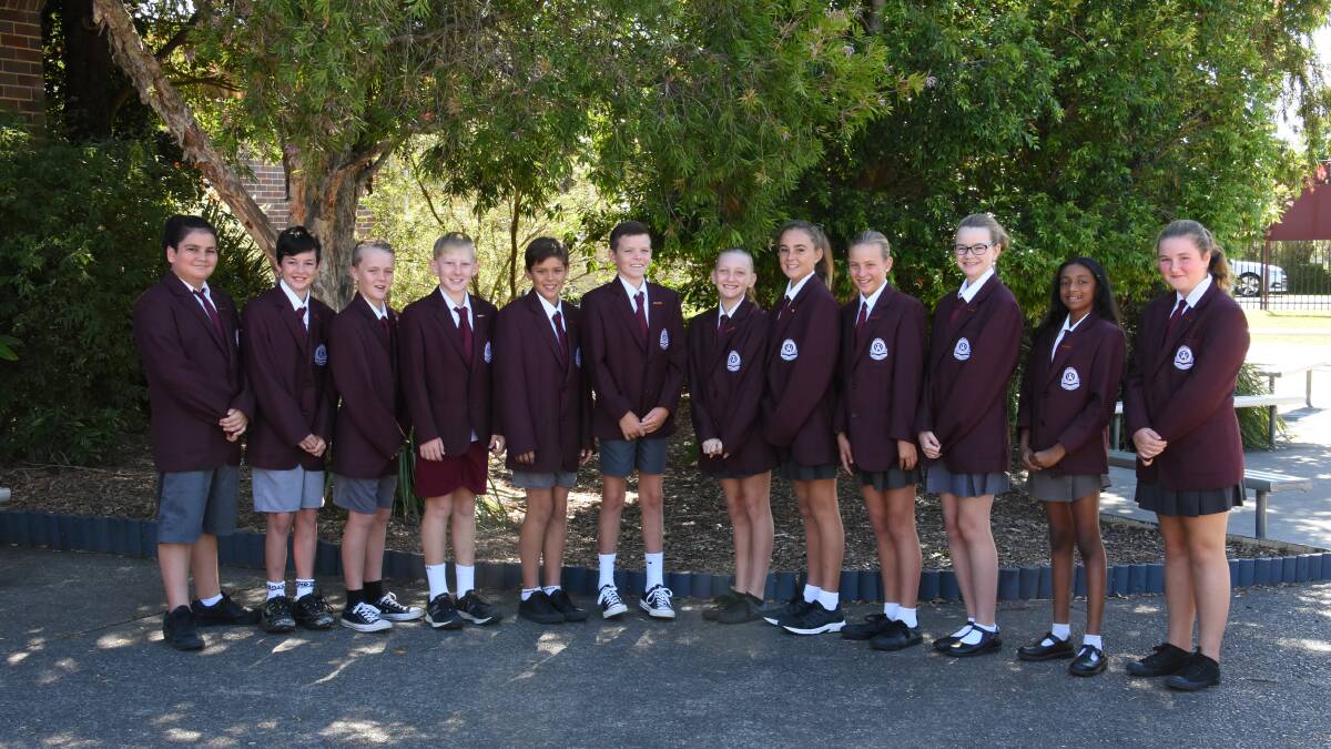 Prefects, Ephraim Wolferstan, Tom Meredith, Matthew Bernes and Rory Murray. Vice captain, Connor Humphrey, Captains, Josh Hopkins and Jasmine Hill, vice captain Bailey Deas. Prefects, Breanna Colvin, Nithara Weththasinghe and Lilly McLeay.