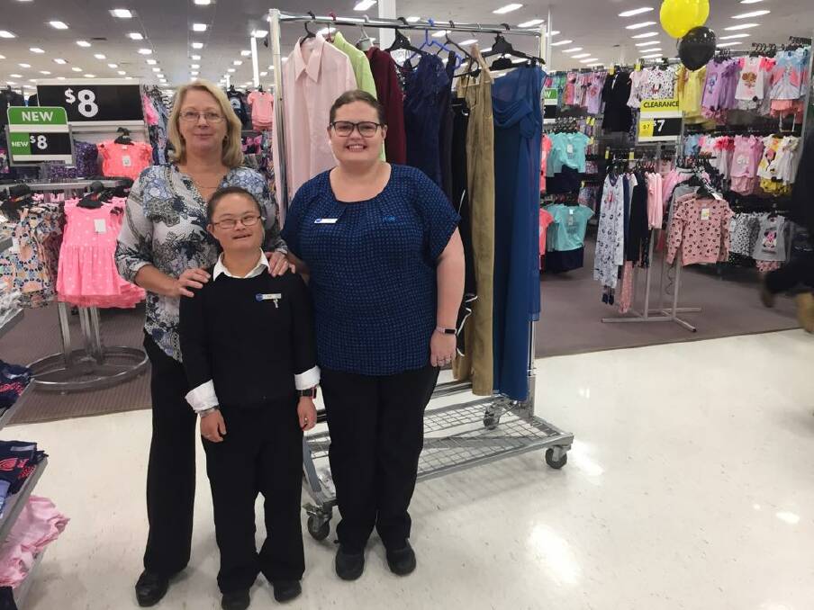 Valerie Brodin, Sui Watts and Jess Miller are receiving donations of formal dresses and men's wear at Big W until the end of September.