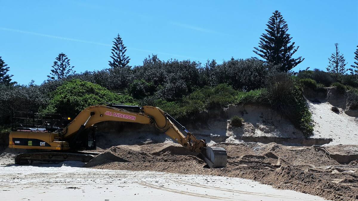 The sand scraping on Old Bar Beach will take 10 days to complete. Photo: supplied