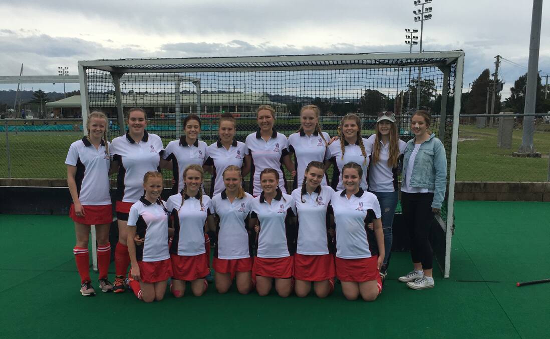 Never say die: The Wingham High School open girls hockey team are aiming to be in the top eight schools in the state again in 2017. Photo: supplied.