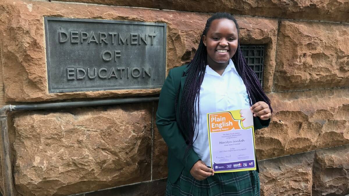 Public speaking: Marylyn Sendah was ranked in the top 22 public speakers in NSW at the semi-finals round of the Plain English Speaking Award in Sydney. Photo: supplied.