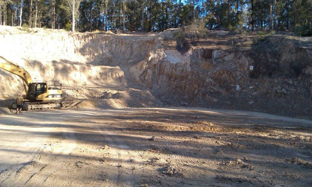 Neighbours say the quarry at Koorainghat has grown in size over the last three years, yet approval has never been given for it to operate. Photo: supplied