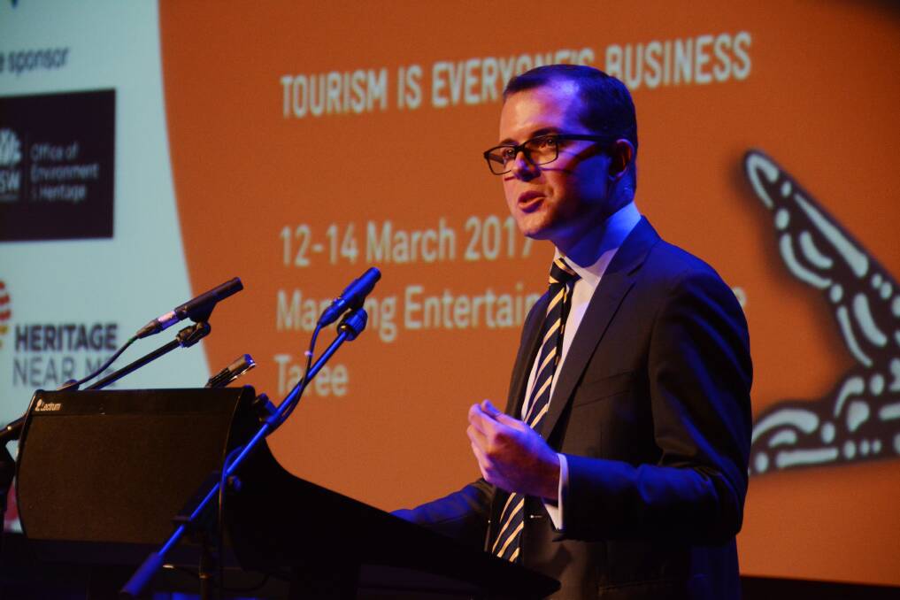 Official opening speech: "My focus will be twofold in rural and regional NSW, to value add to what we’ve got and allow the creation of new events and new attractions in new communities," NSW Minister for Tourism and Major Events, Adam Marshall said. Photo: Scott Calvin